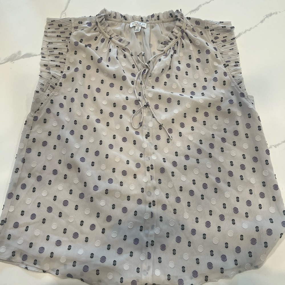 Current Air Sheer Top with Dot Accents